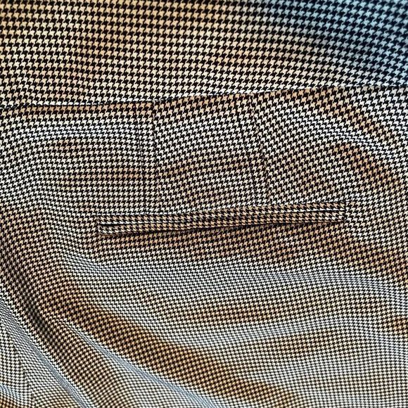 Chadwick’s size 14 pants flare legs with cuff black & white small Houndstooth - Picture 9 of 14